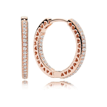 Pandora Rose Creoler Med Syntetiske Zirkonia