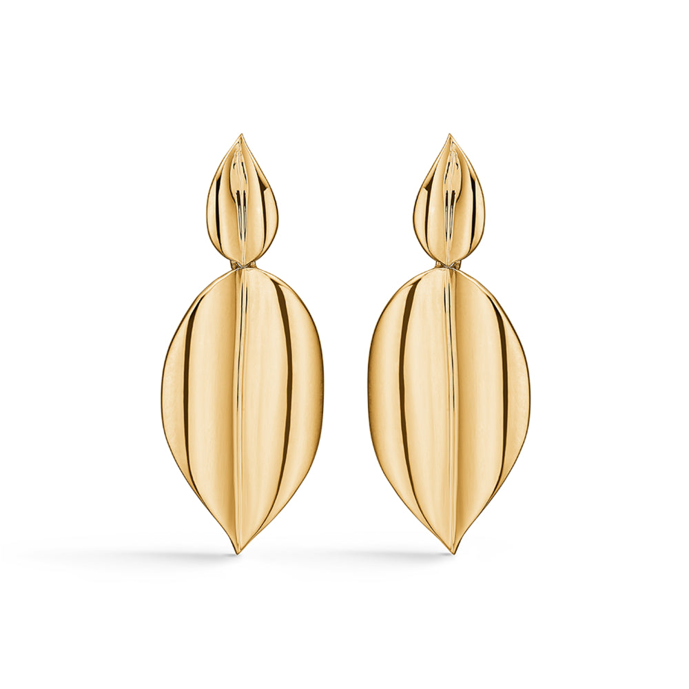 Mads Z " Folding Drop" 14kt øreringe