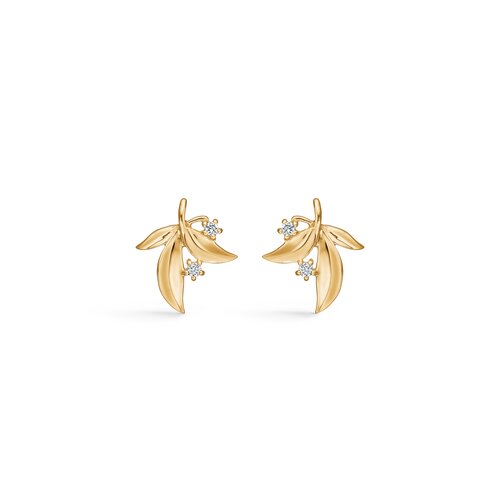 Mads Z Olive Love ørestik 14 kt med diamanter