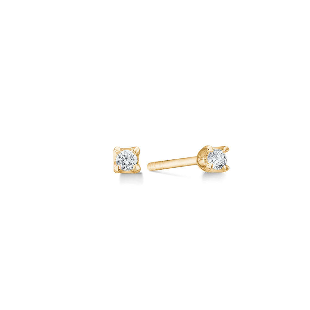 Mads Z "Crown" 14kt. ørestik m. 0,09ct.