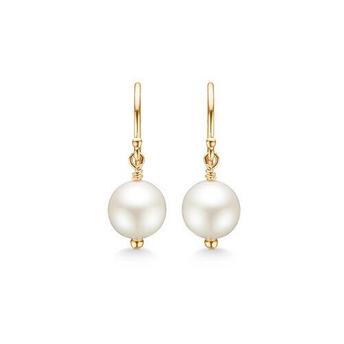 Mads Z Treasure ørestik med hvid perle 14 kt