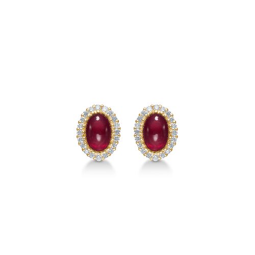 Mads Z Royal Ruby ørestik 14 kt