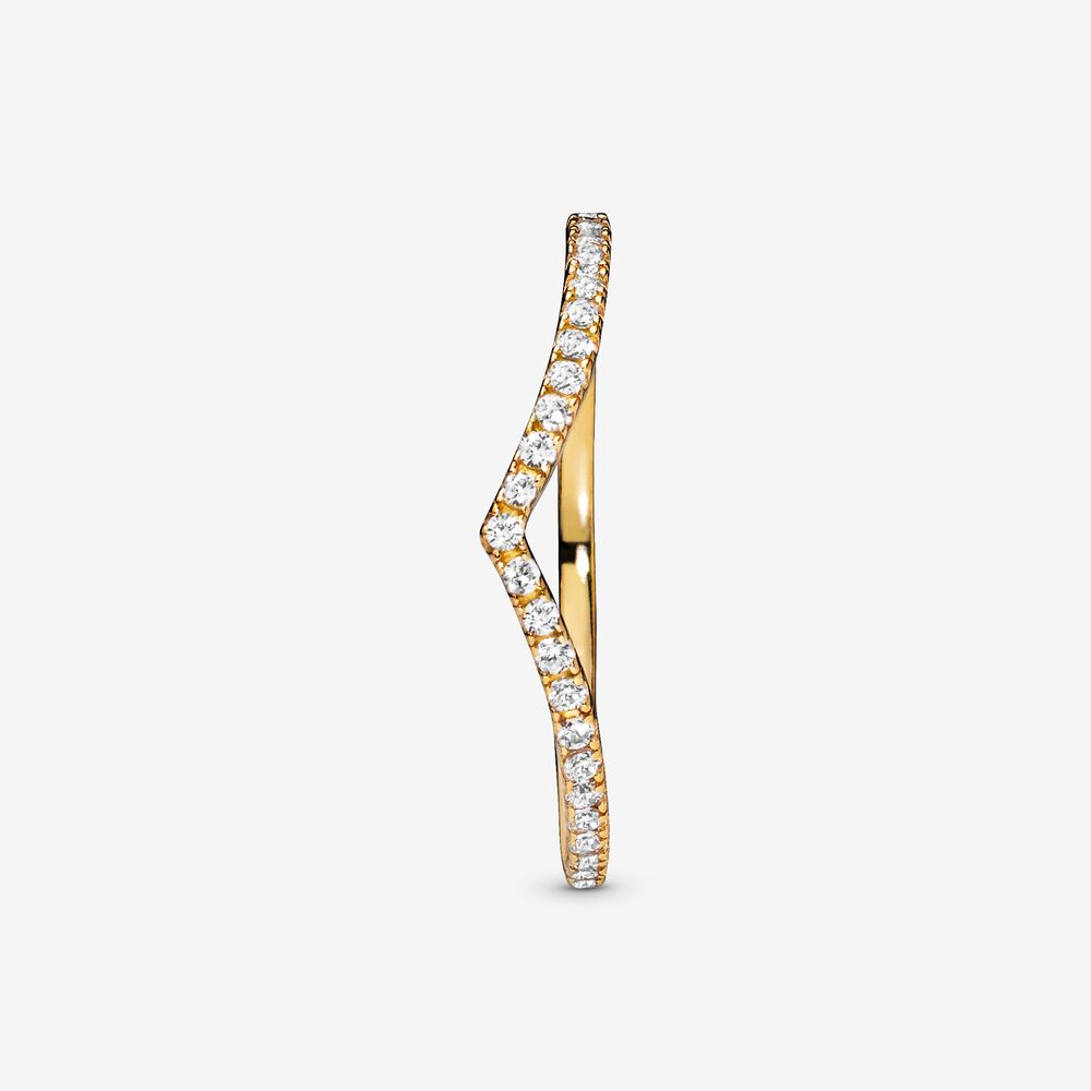 Pandora Sparkling Wishbone Ring