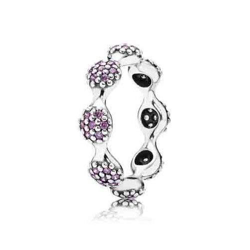 Outlet Pandora Ring med Lilla zirkonia