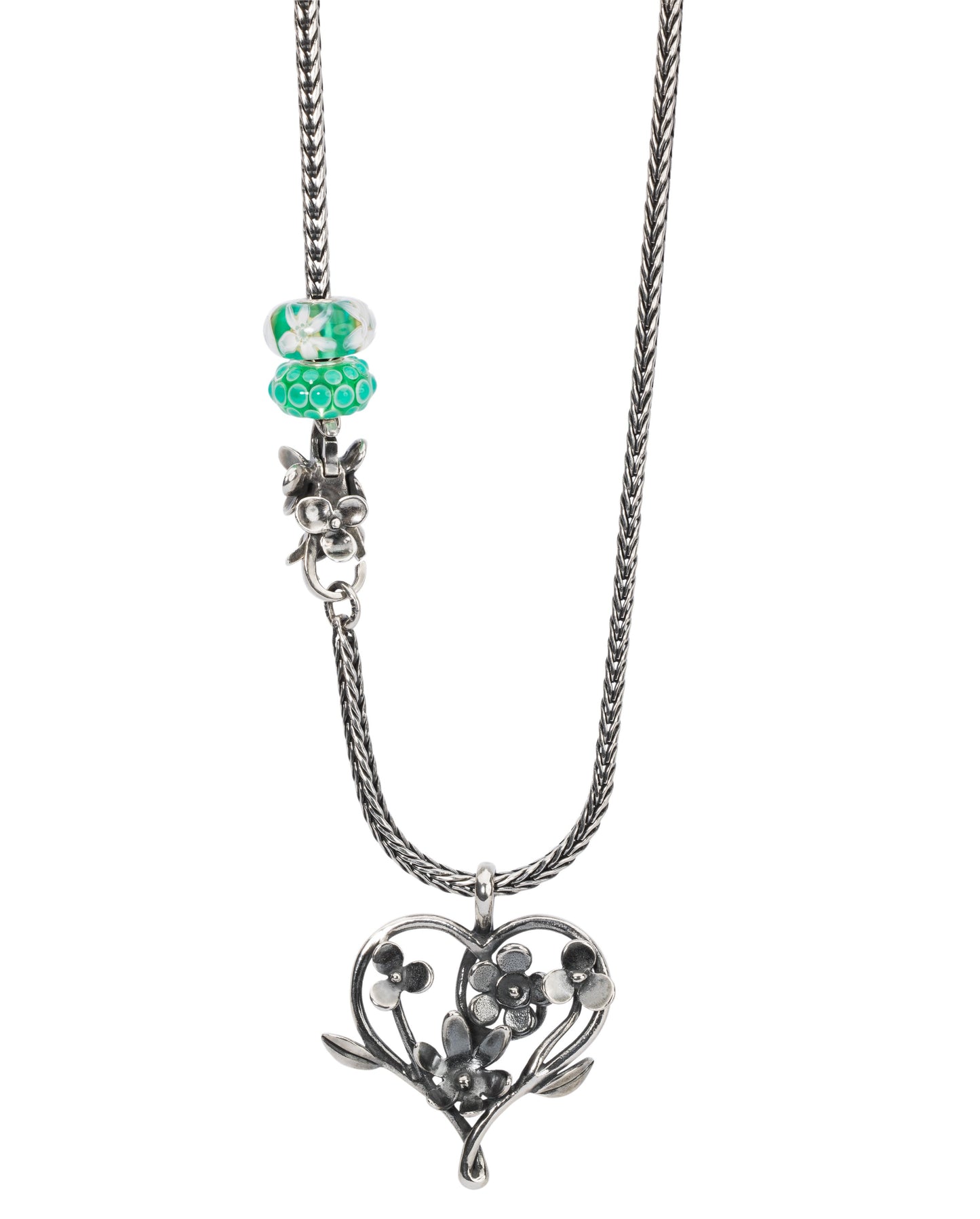 Trollbeads halskæde med vedhæng og kugler