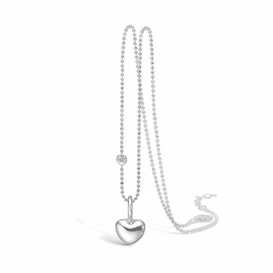 Blossom halskæde med blank hjerte