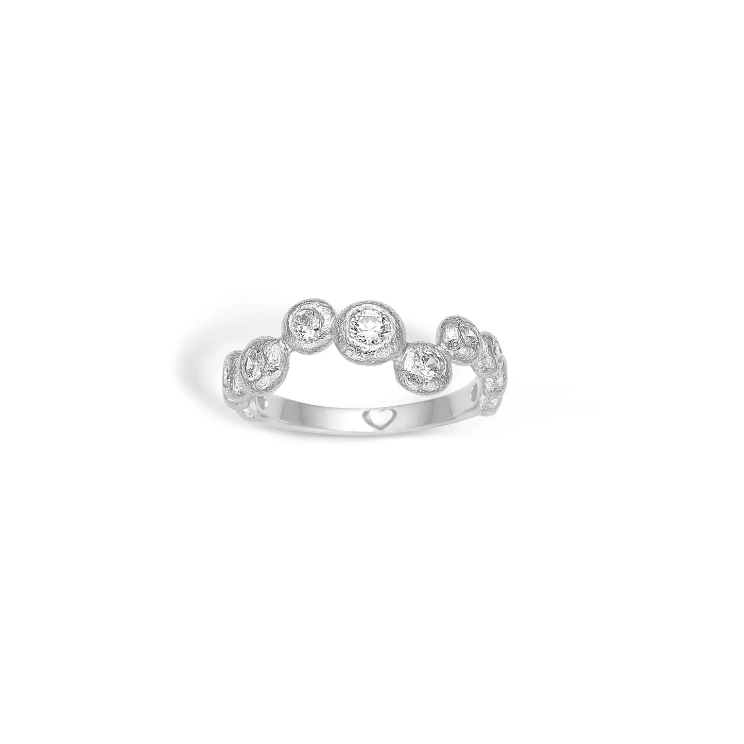 Blossom ring med bobler og sten