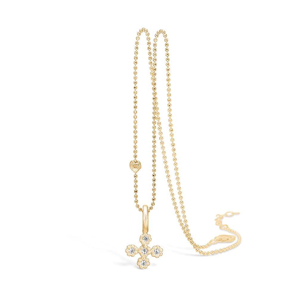 Outlet Blossom forgyldt halskæde med kors
