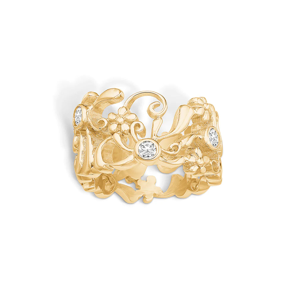 Blossom forgyldt ring