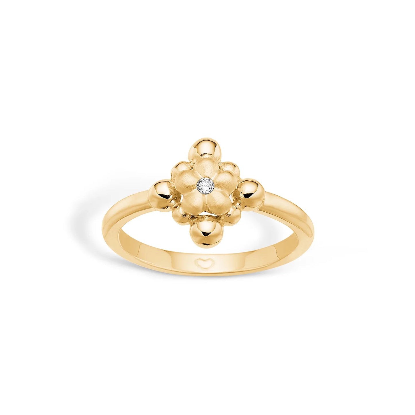 Outlet Blossom forgyldt ring med blomst
