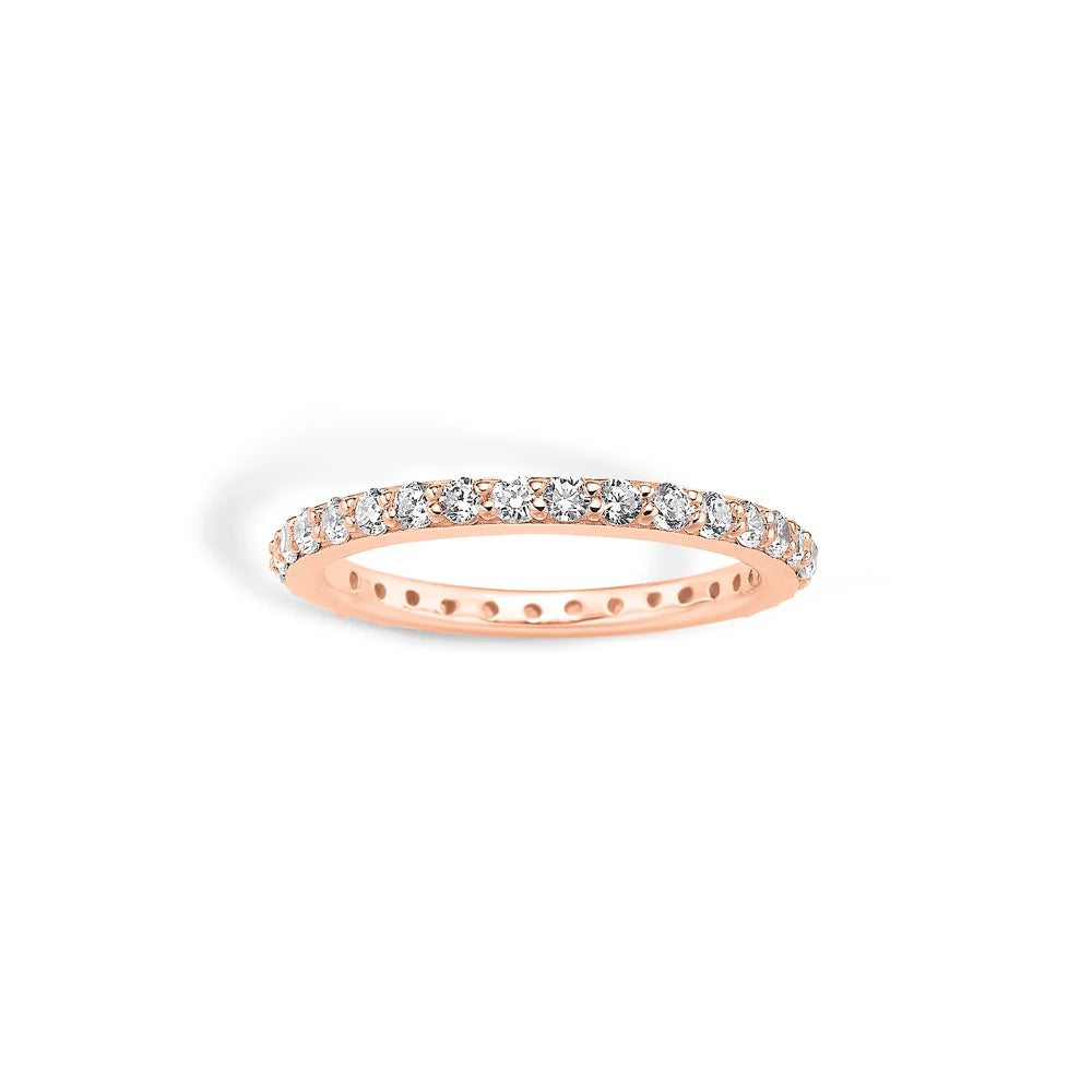 Outlet Blossom rosa forgyldt ring med sten