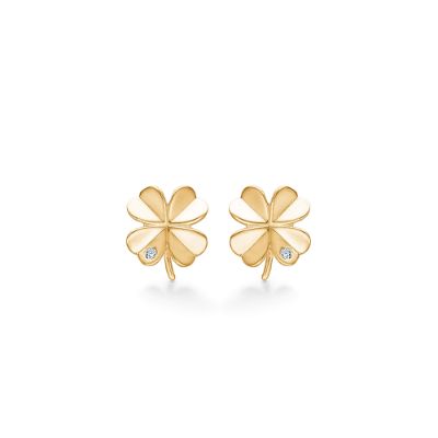 Mads Z Clover ørestikker 8 kt m. zirkonia