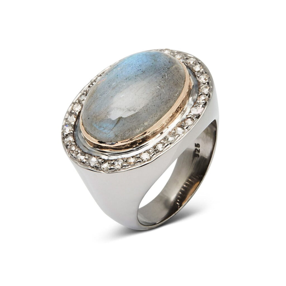 By Birdie Atoll Labradorite ring