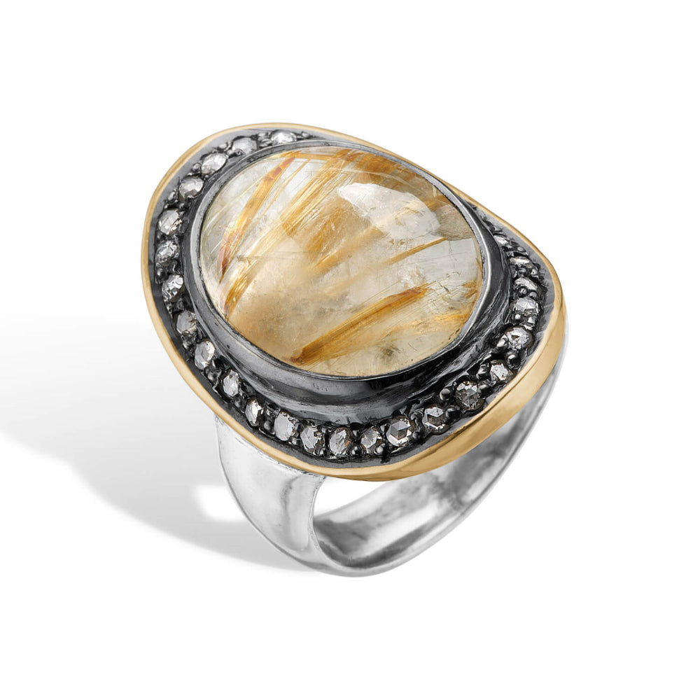 By Birdie Corso boHo Rutlie Quartz ring