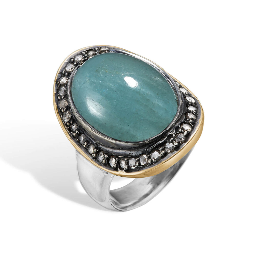 By Birdie Corso boHo Aquamarine ring