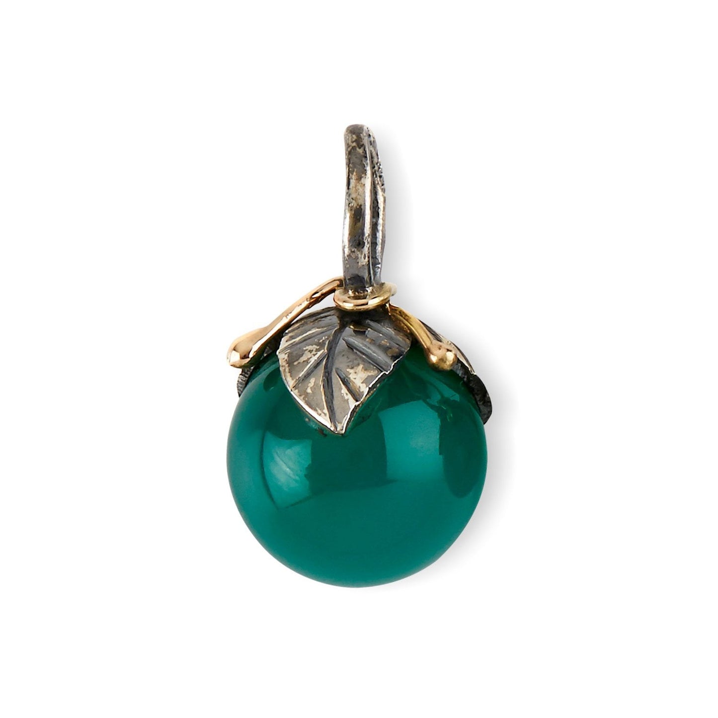 By Birdie Urban Leaf Drop Green Onyx vedhæng