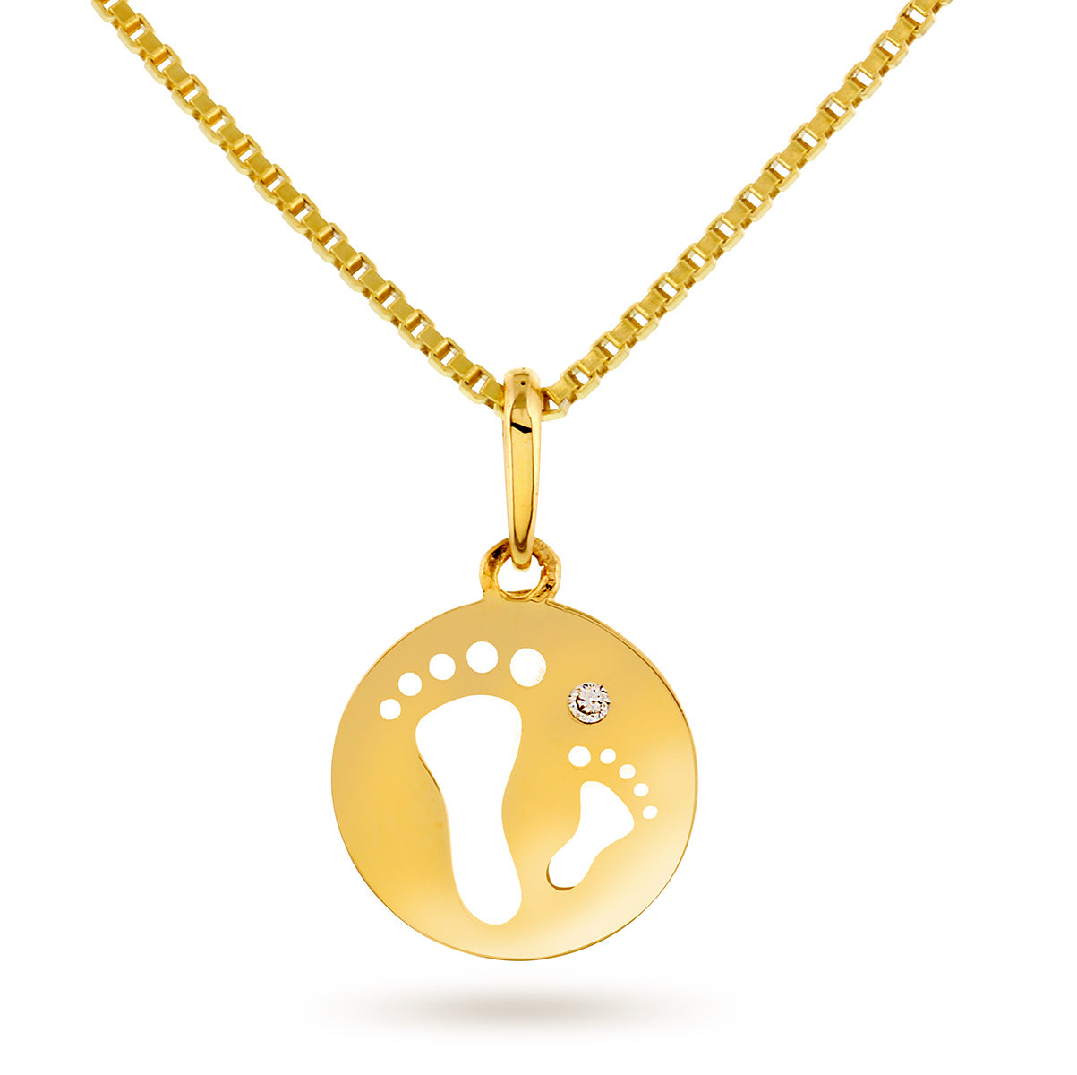 Pia & Per cirkel m. fødder vedhæng