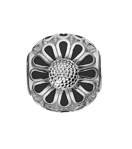 Outlet Christina charm til sølv/læderarmbånd 4mm