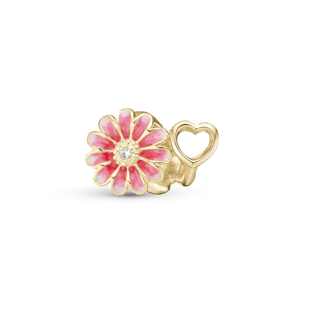 Christina Jewelery White Marguerite Pink Charm