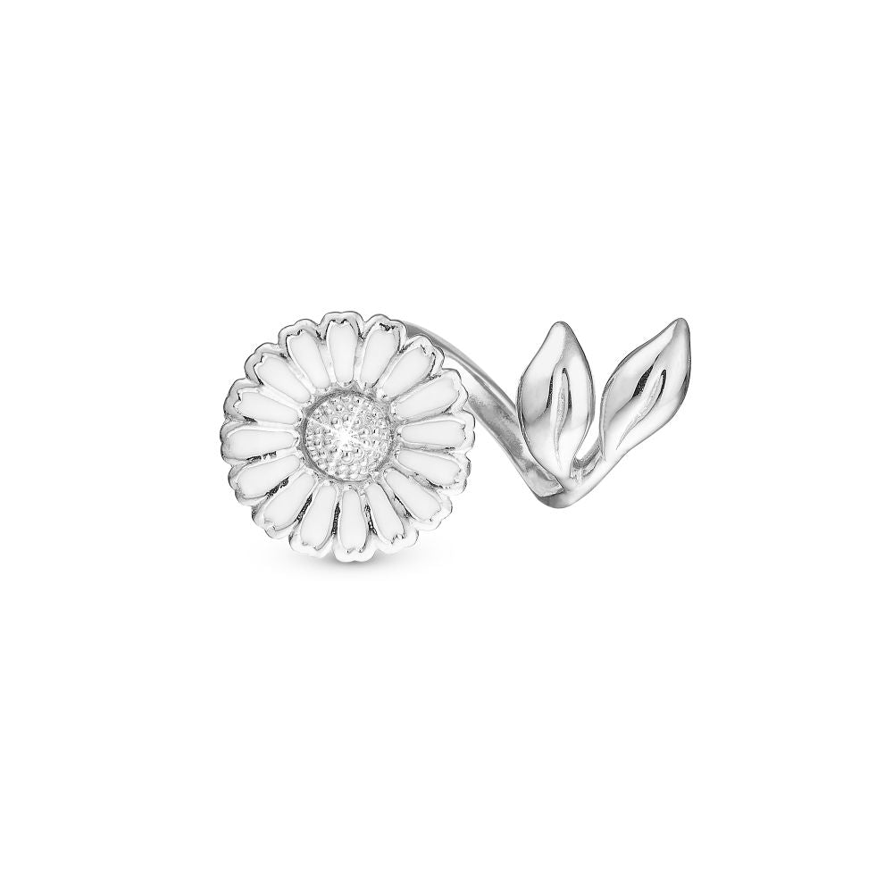 Christina Jewelery White Marguerite with Leafs Charm