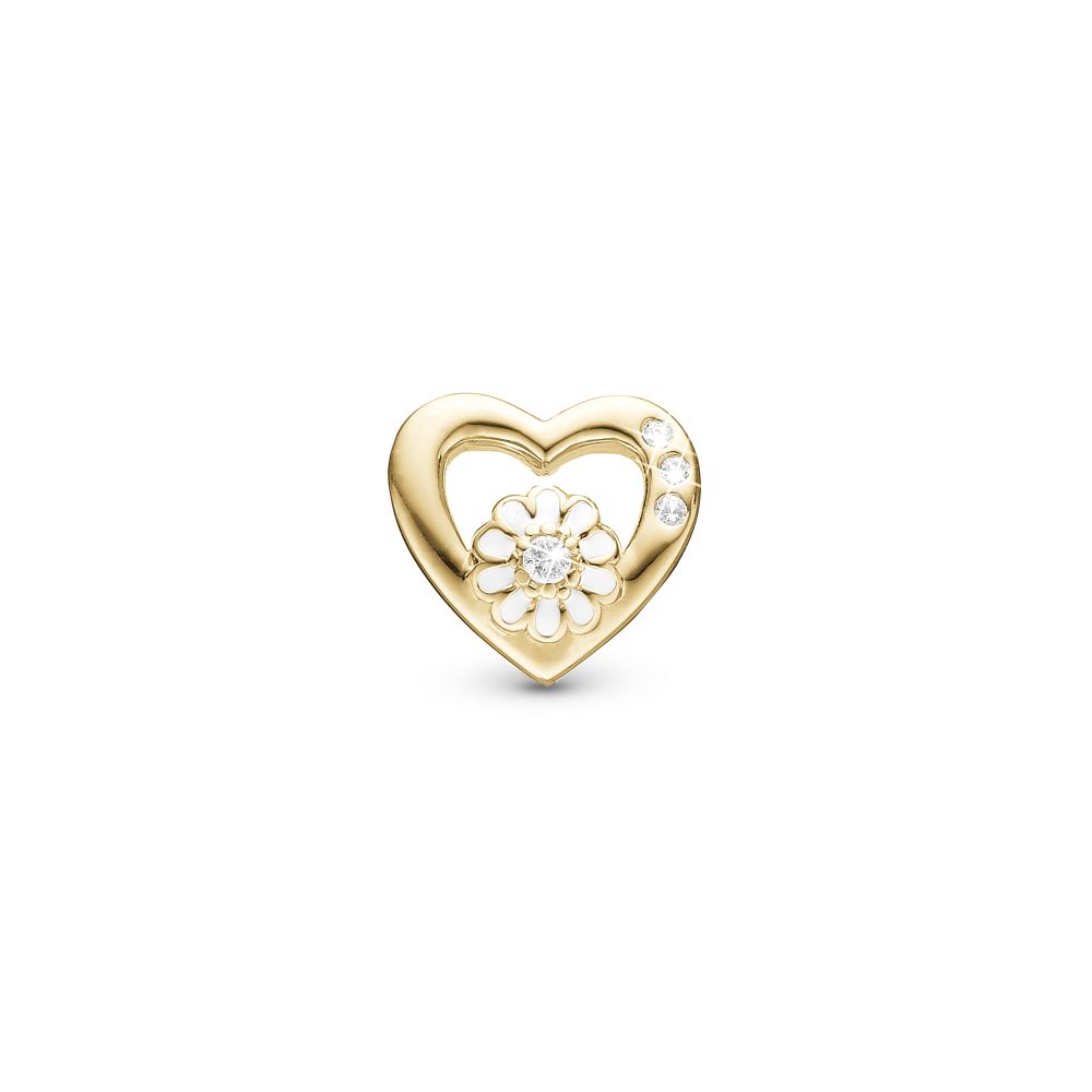 Christina Jewelry White Marguerite Love charm