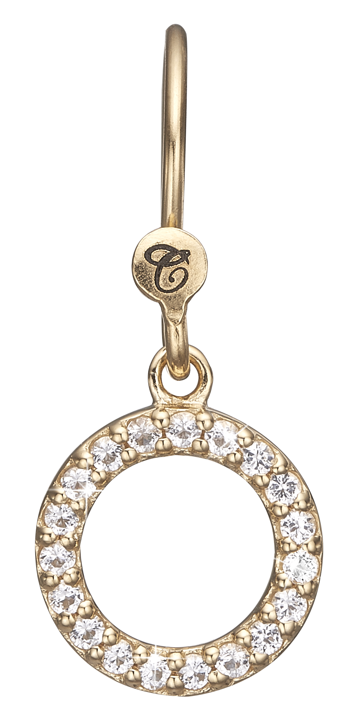 Christina Jewelry ørehænger Hanging Topas Circle