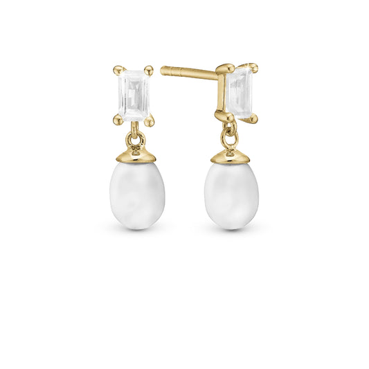 Christina Jewelry Pearl Baguette Ørestikker