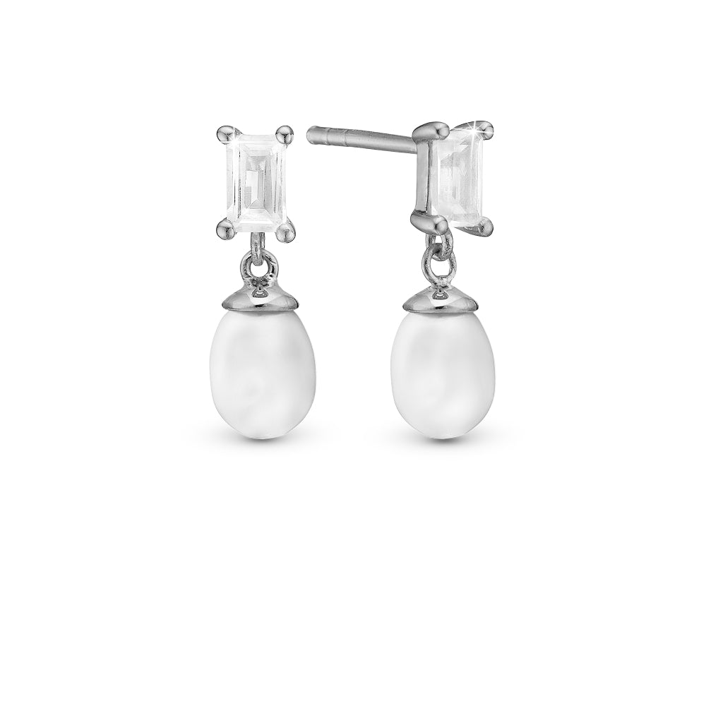 Christina Jewelry Pearl Baguette Ørestikker