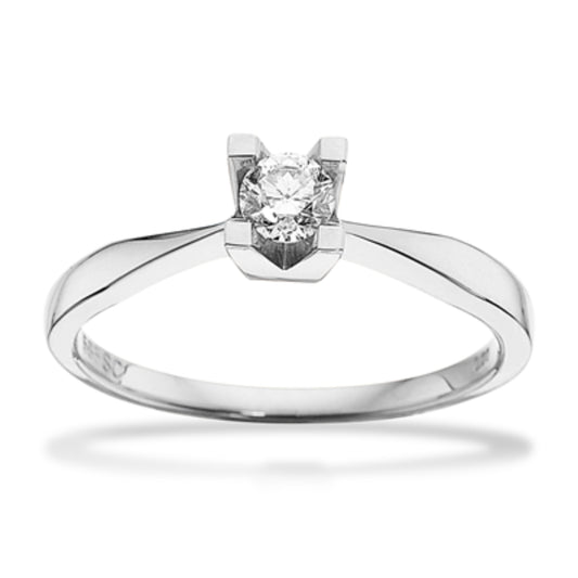 14kt hvidguld Kleopatra ring 0,20
