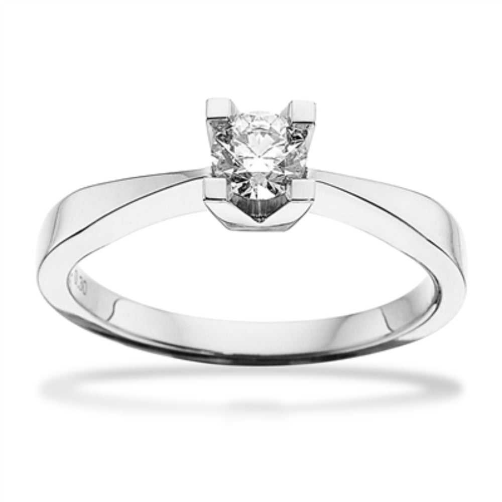 14kt hvidguld Kleopatra ring 0,30