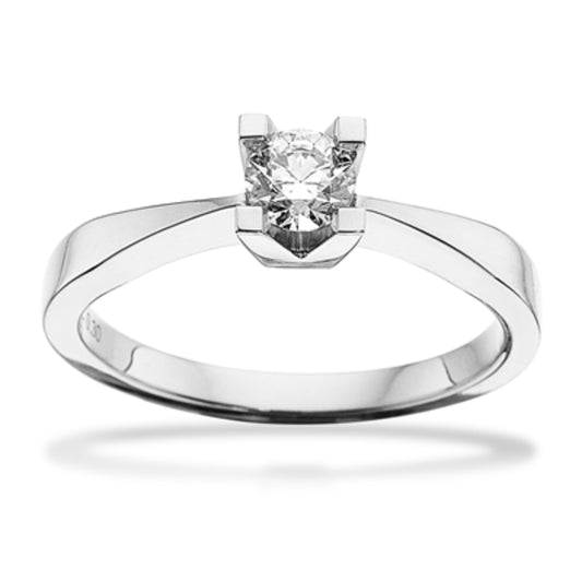 14kt hvidguld Kleopatra ring 0,30
