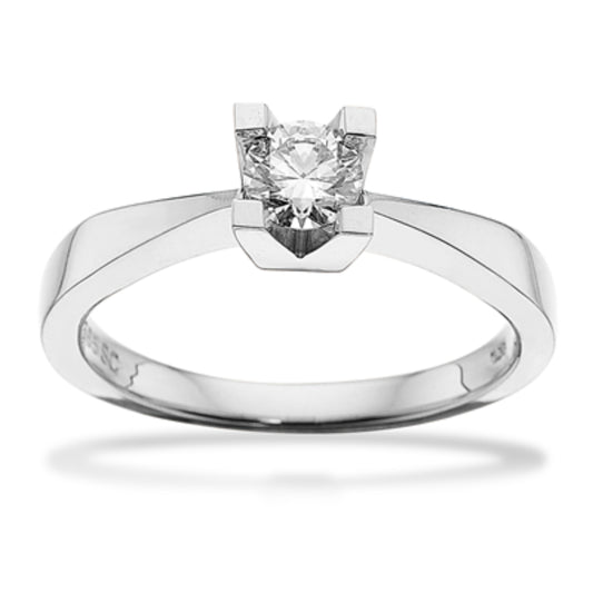 14kt hvidguld Kleopatra ring 0,35