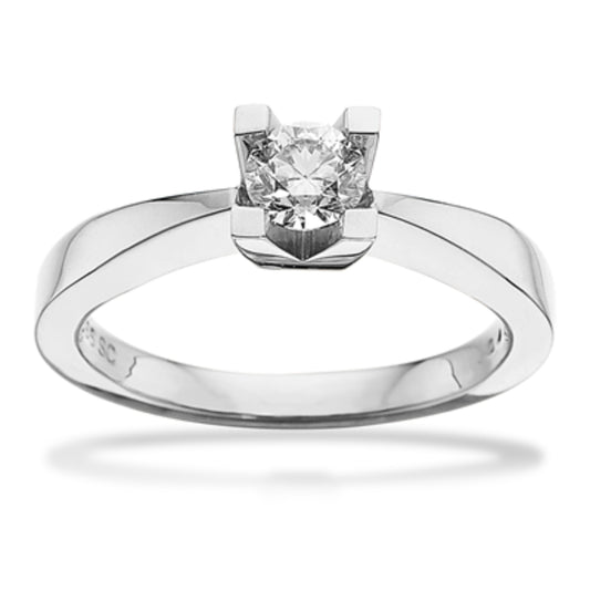 14kt hvidguld Kleopatra ring 0,40