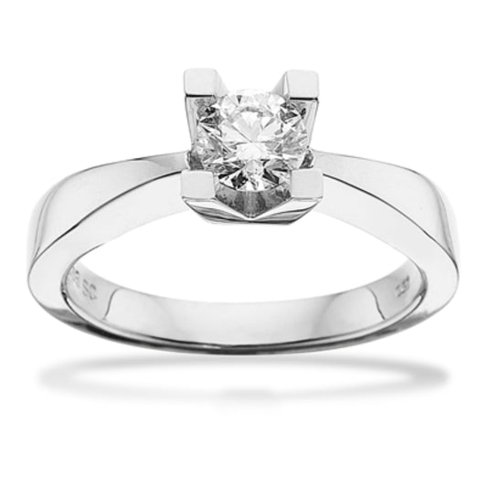 14kt hvidguld Kleopatra ring 0,50