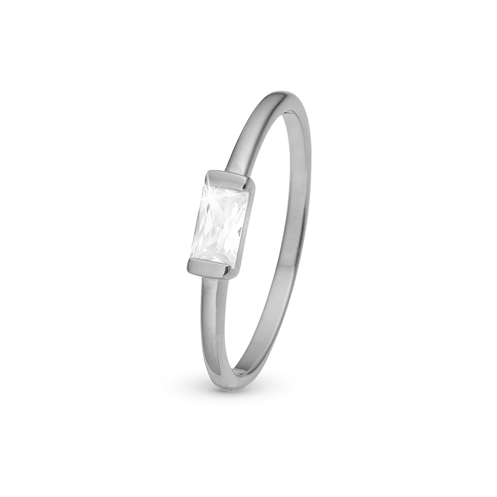 Christina Jewelry ring White Single Baquette