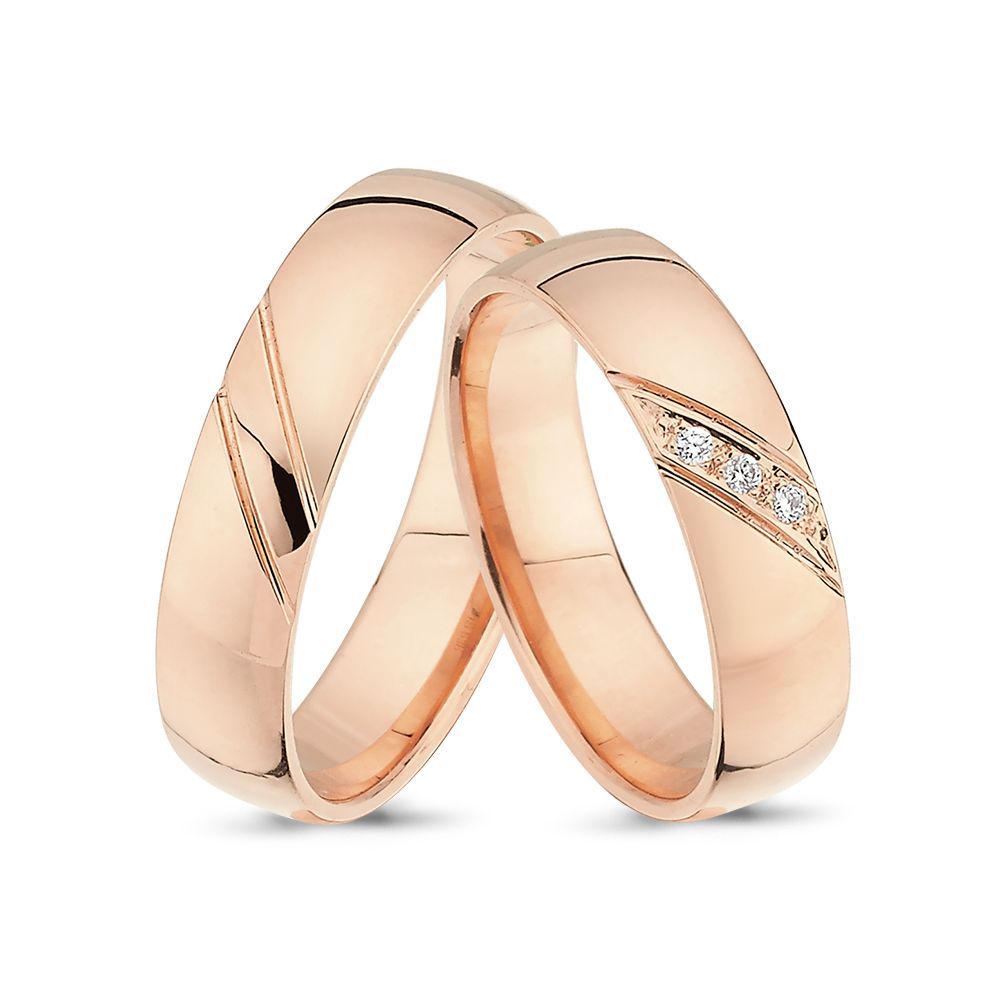 Nuran Vielses ringe A3426 3x0,01ct, 14kt Rosaguld (pris fra 12.275,00,- pr. stk.)