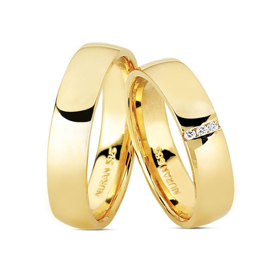 Nuran Vielses ringe A3439 3x0,01ct, 14kt Rødguld (pris fra 11.475,00,- pr. stk.)