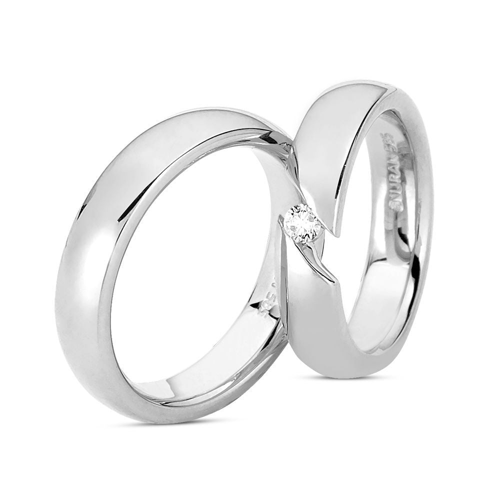 Nuran Vielses ringe A3452 1x0,10ct, Sølv (pris fra 1.400,- pr. stk.)