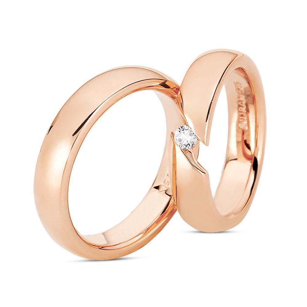 Nuran Vielses ringe A3452 1x0,10ct, 14kt Rosaguld (pris fra 19.075,00,- pr. stk.)