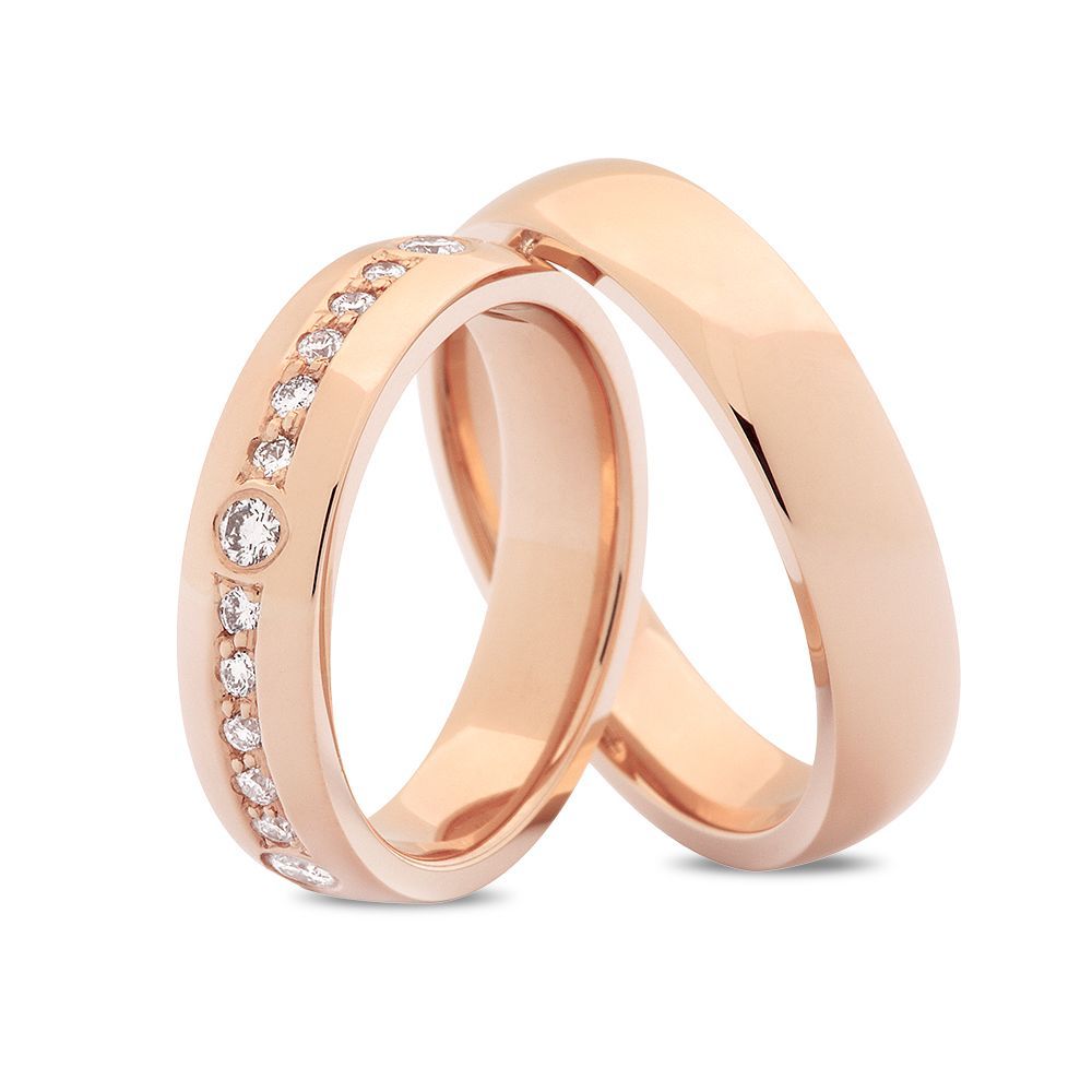 Nuran Vielses ringe A3504 0,40ct, 14kt Rosaguld (pris fra 17.400,00,- pr. stk.)