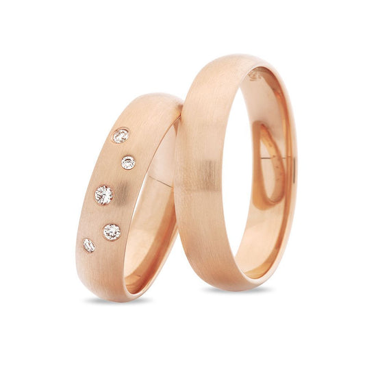 Nuran Vielses ringe A3506 0,08ct, 14kt Rosaguld (pris fra 9.775,00,- pr. stk.)