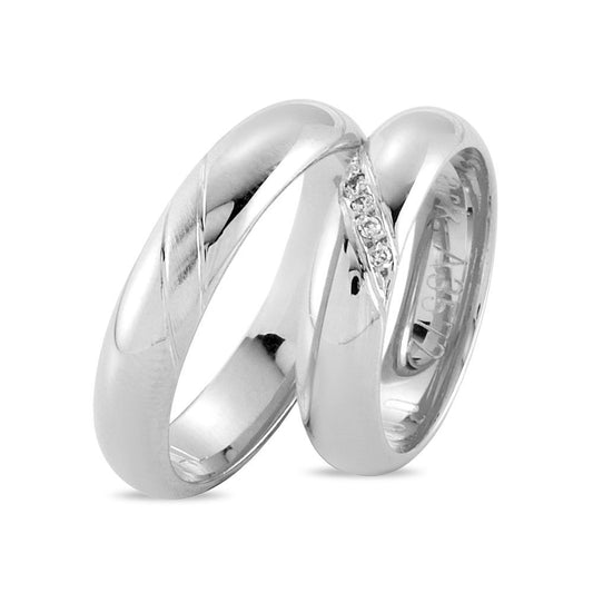 Nuran Vielses ringe A3572 4x0,01ct, 14kt Hvidguld (pris fra 13.300,00,- pr. stk.)