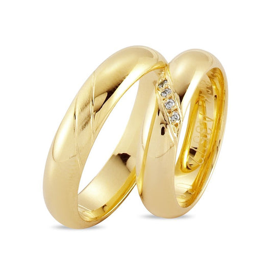 Nuran Vielses ringe A3572 4x0,01ct, 14kt Rødguld (pris fra 13.300,00,- pr. stk.)