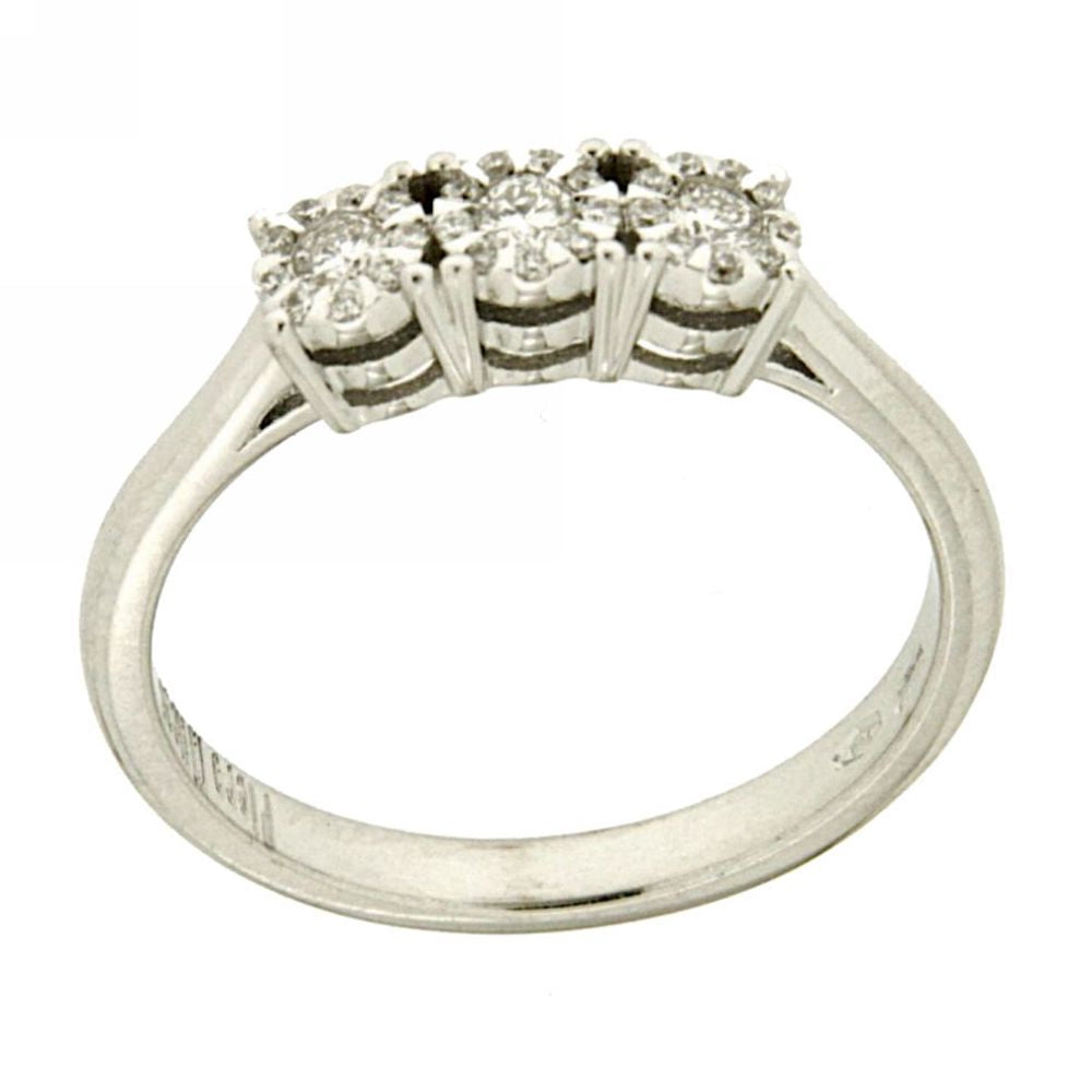 Crieri 18 kt 3 sten ring