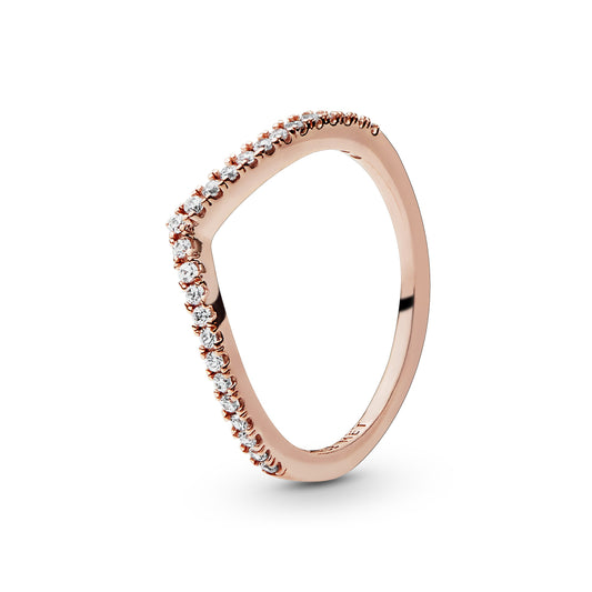 Pandora Sparkling Wishbone Ring