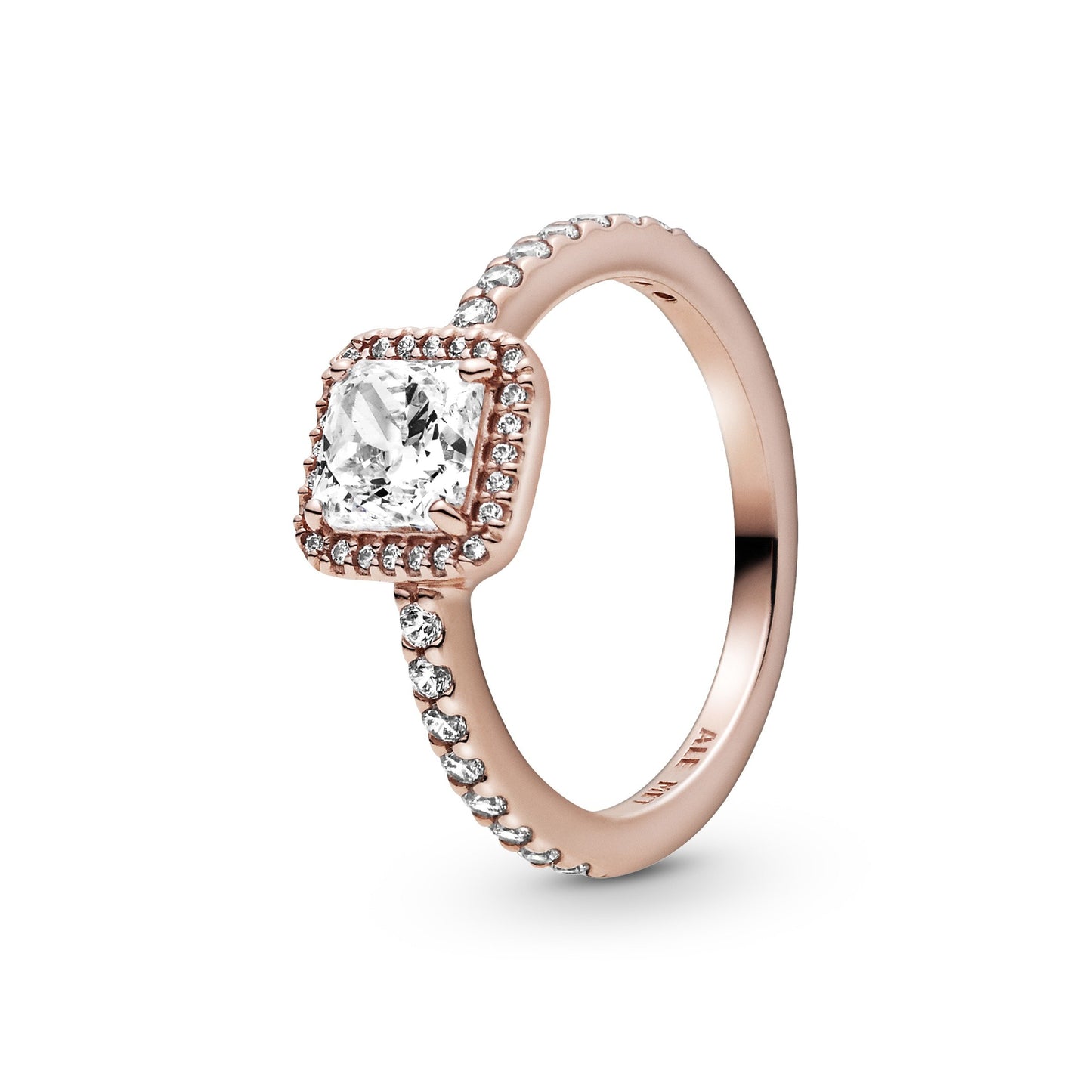 Pandora Square Halo Ring