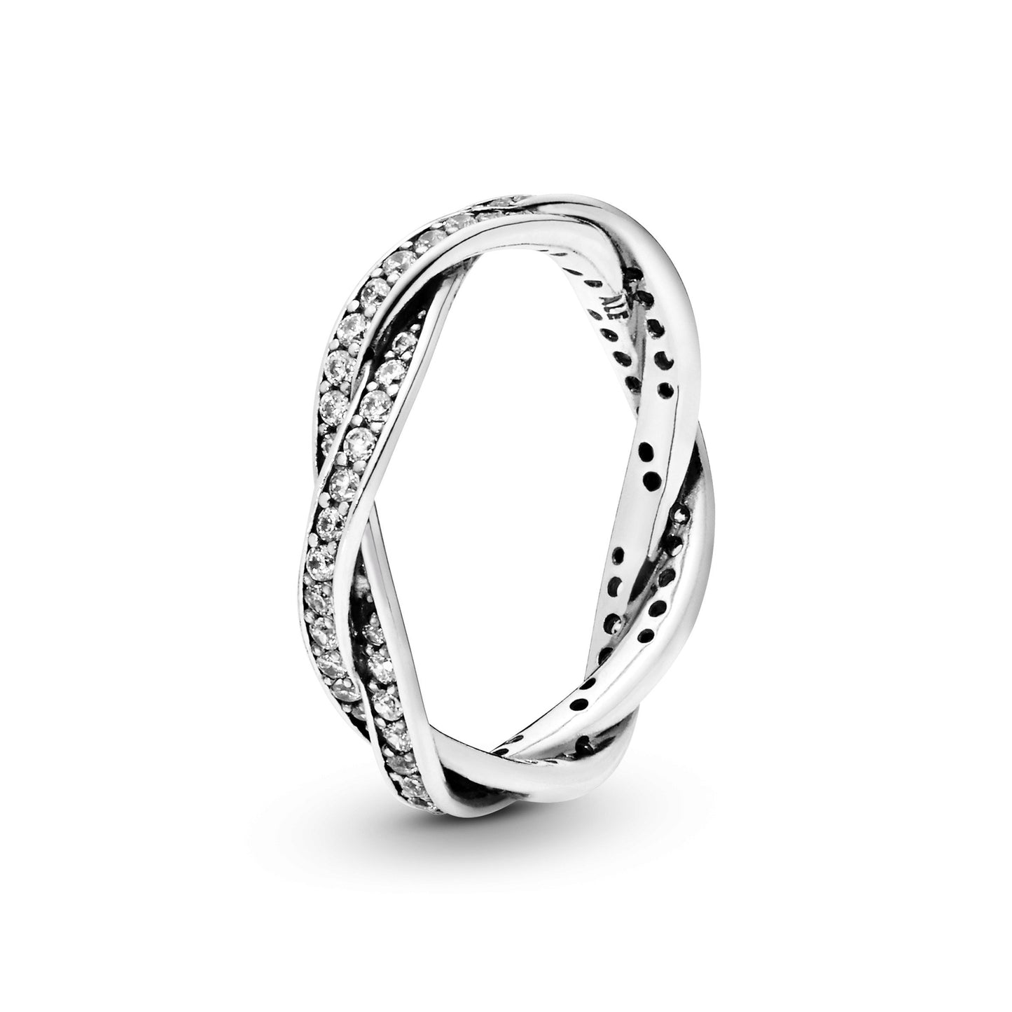 Pandora Sparkling Twisted Lines Ring