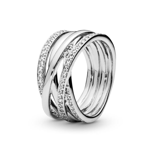 Pandora Sparkling & Polished Line Ring