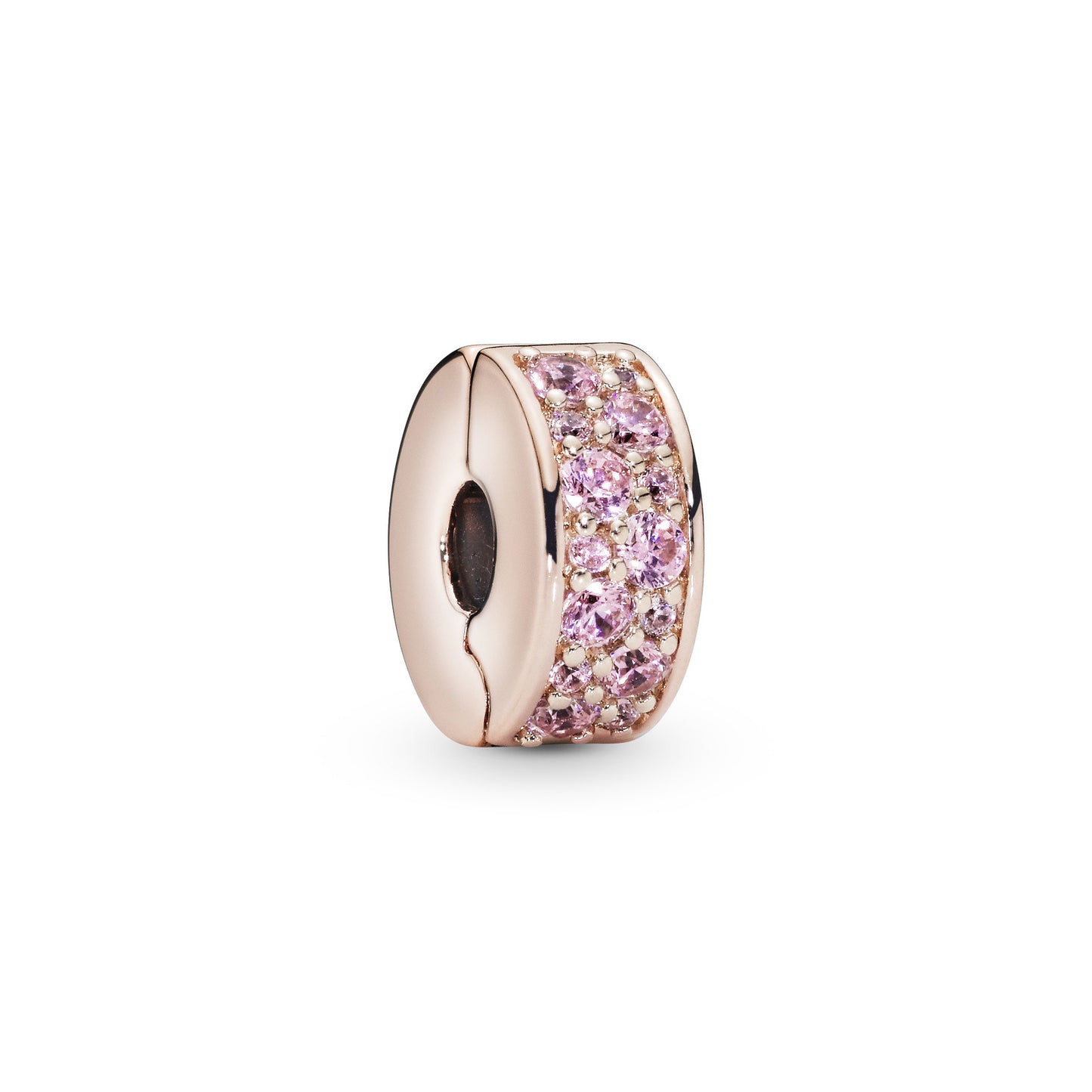 Pandora Pink Pavé Klemmeled Rosa