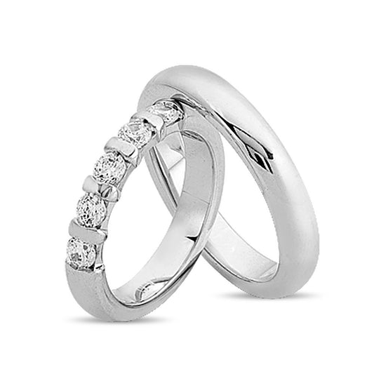 Nuran Vielses ringe L1783 14kt Hvidguld (pris fra 8.550,- pr. stk.)